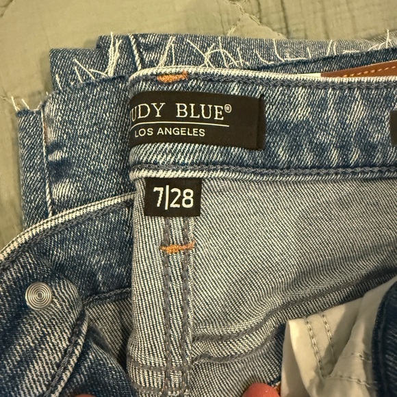 Judy Blue Retro High Waist Wide Leg Jeans - Denim Blue - Picture 2 of 3